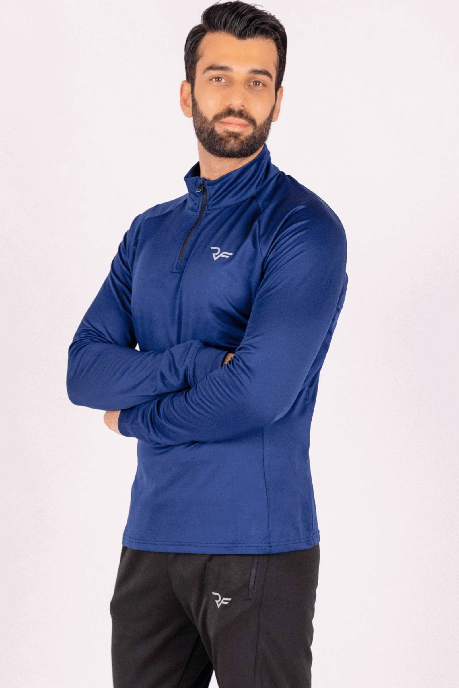 Hyper-Tech 1/4 Zipper (Black Iris) - RYBELFIT Sportswear