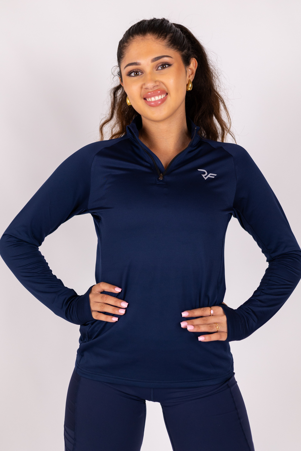 Hyper-Tech 1/4 Zipper Women (Black Iris) - RYBELFIT Sportswear