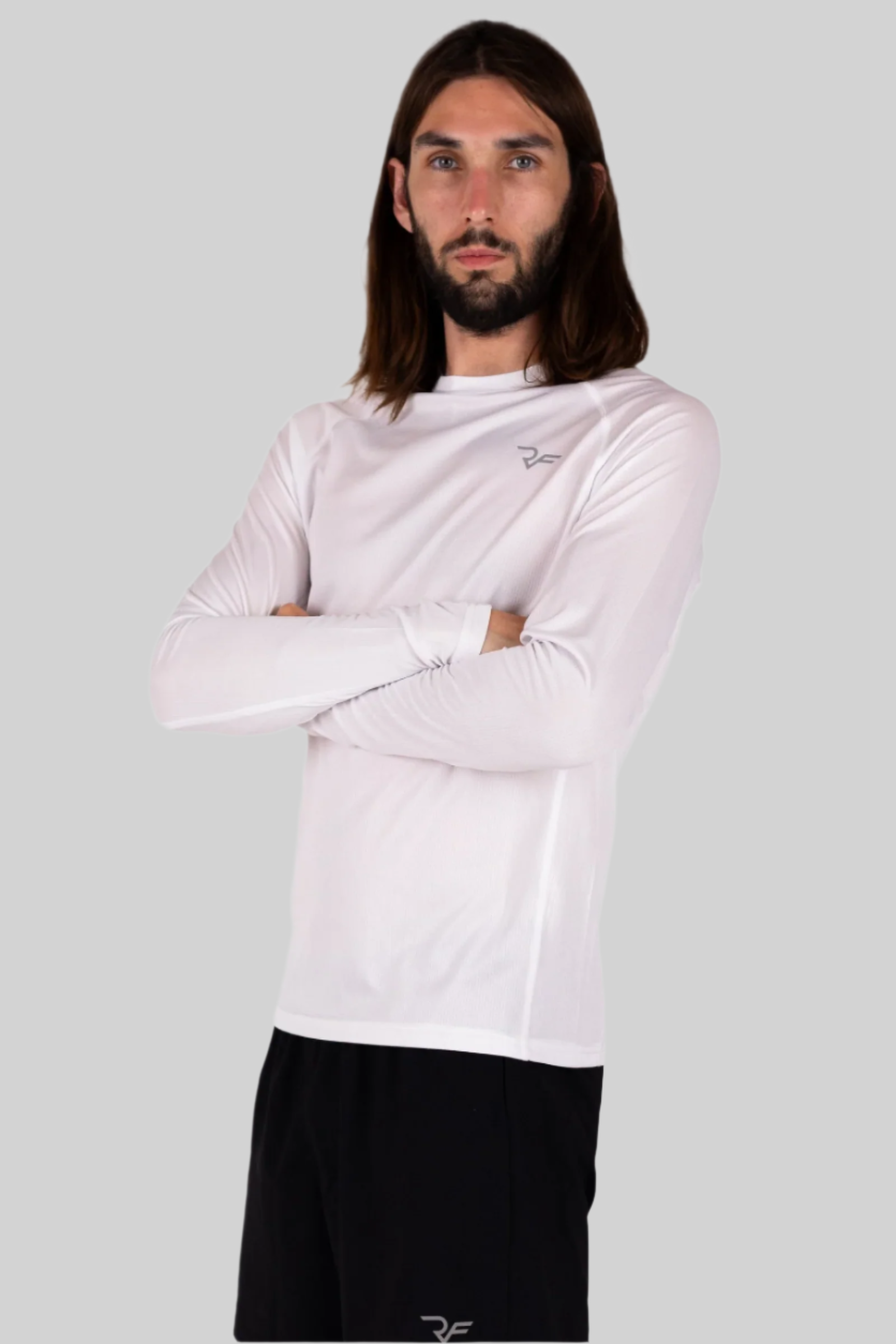 Aero-Vent Long Sleeve Shirt (White) - RYBELFIT Sportswear