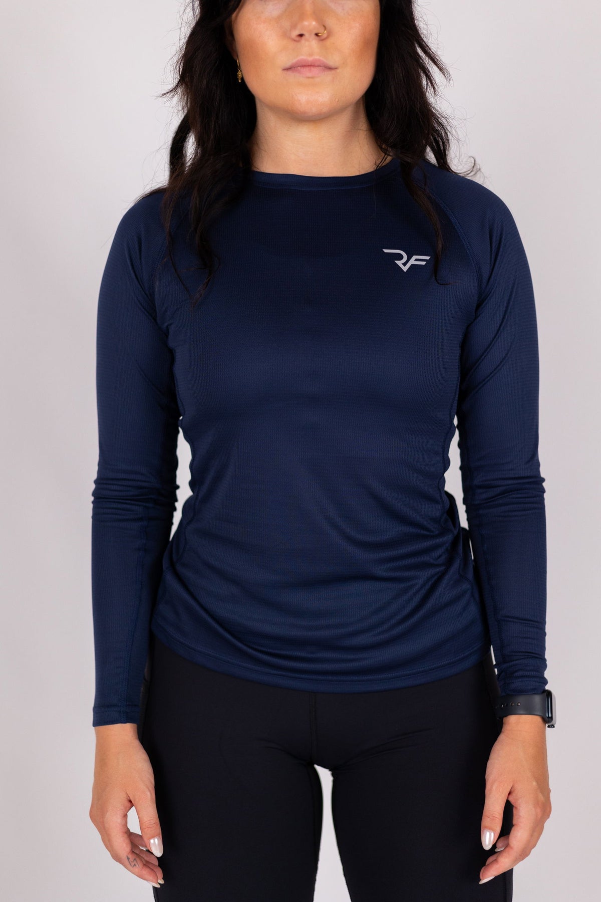 Aero-Vent Long Sleeve Shirt Women (Black Iris) - RYBELFIT Sportswear