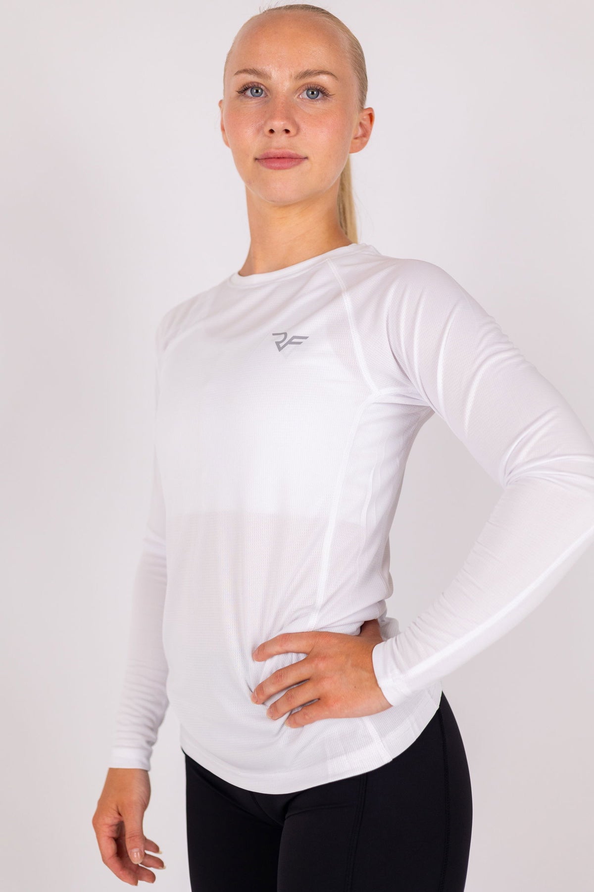 Aero-Vent Long Sleeve Shirt Women (White) - RYBELFIT Sportswear