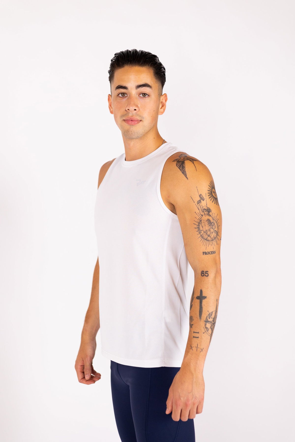 Aero-Vent Singlet (White) - RYBELFIT Sportswear