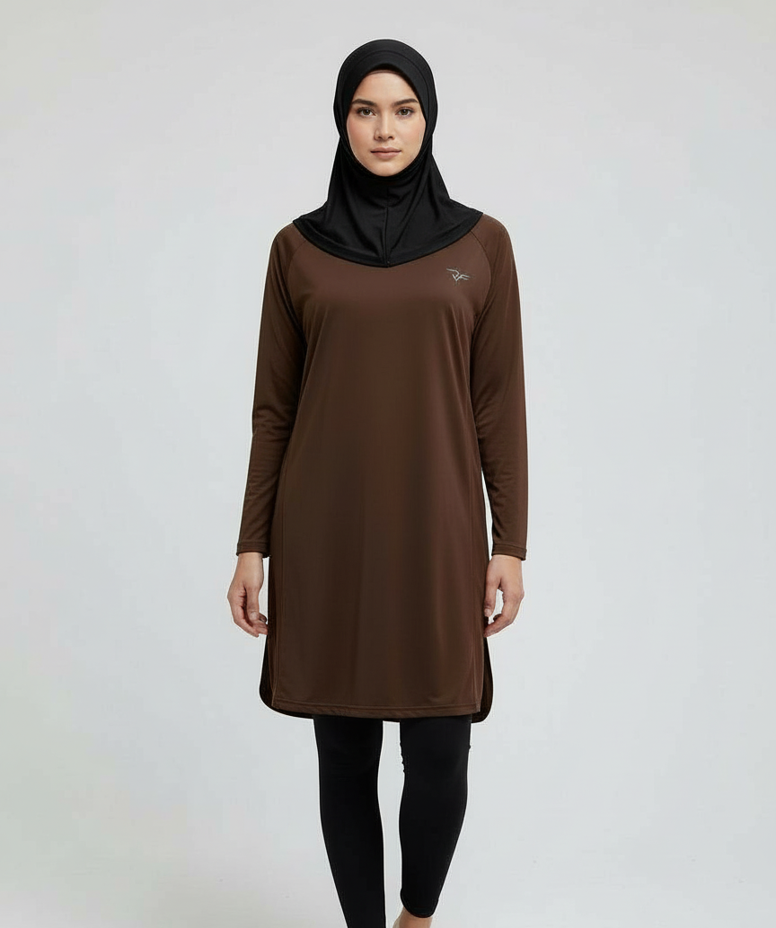 Origin Modest Dress (Chocolate)