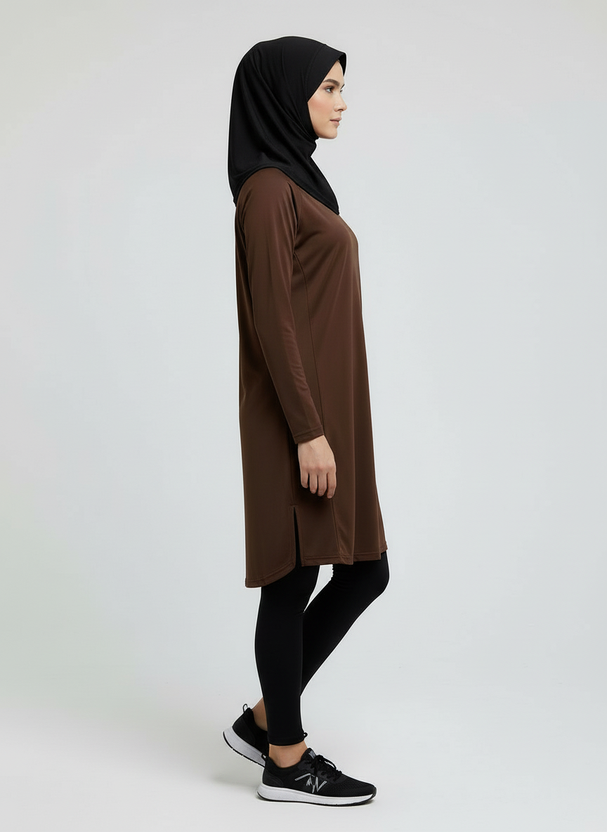 Origin Modest Dress (Chocolate)