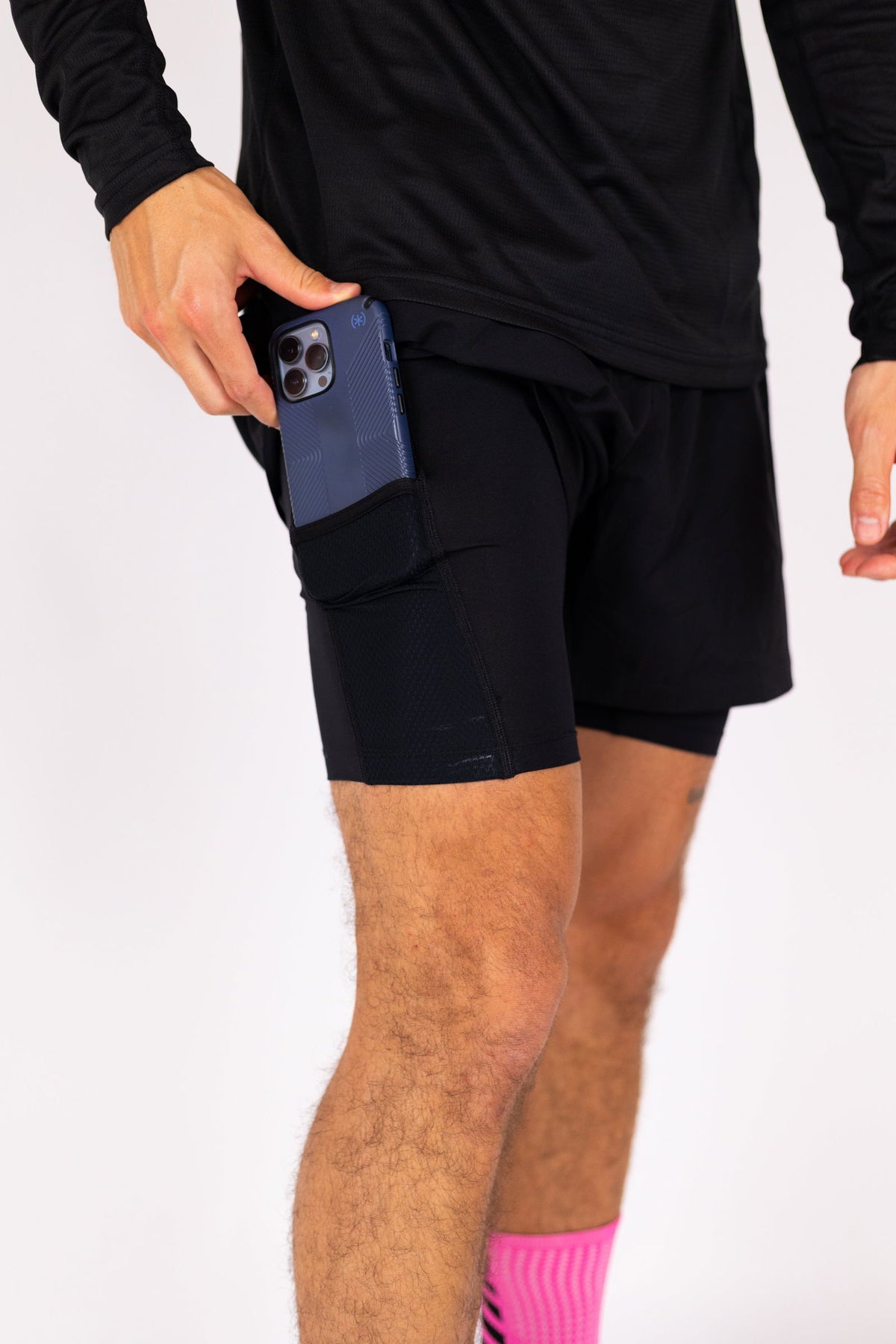 InfinixPace 2-in-1 Shorts (Black) - RYBELFIT Sportswear