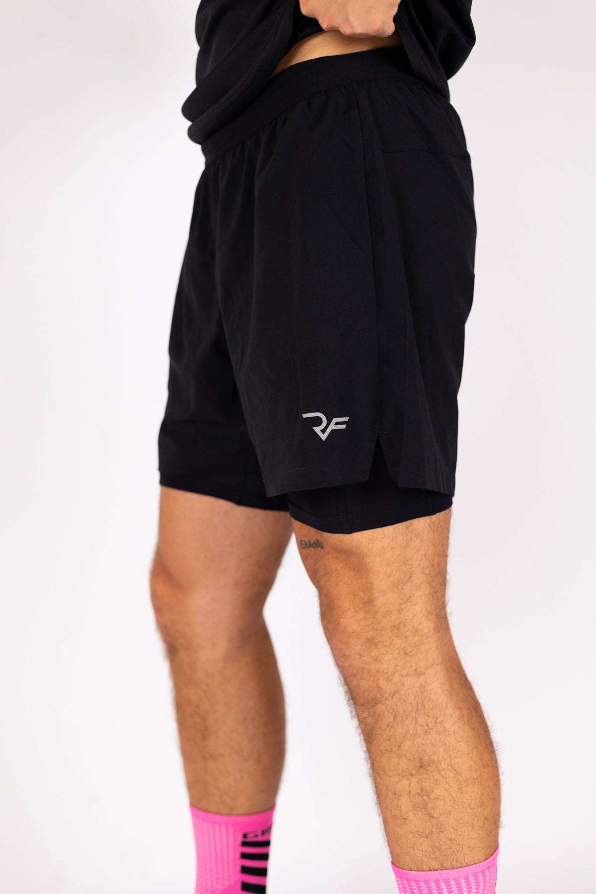 InfinixPace 2-in-1 Shorts (Black) - RYBELFIT Sportswear