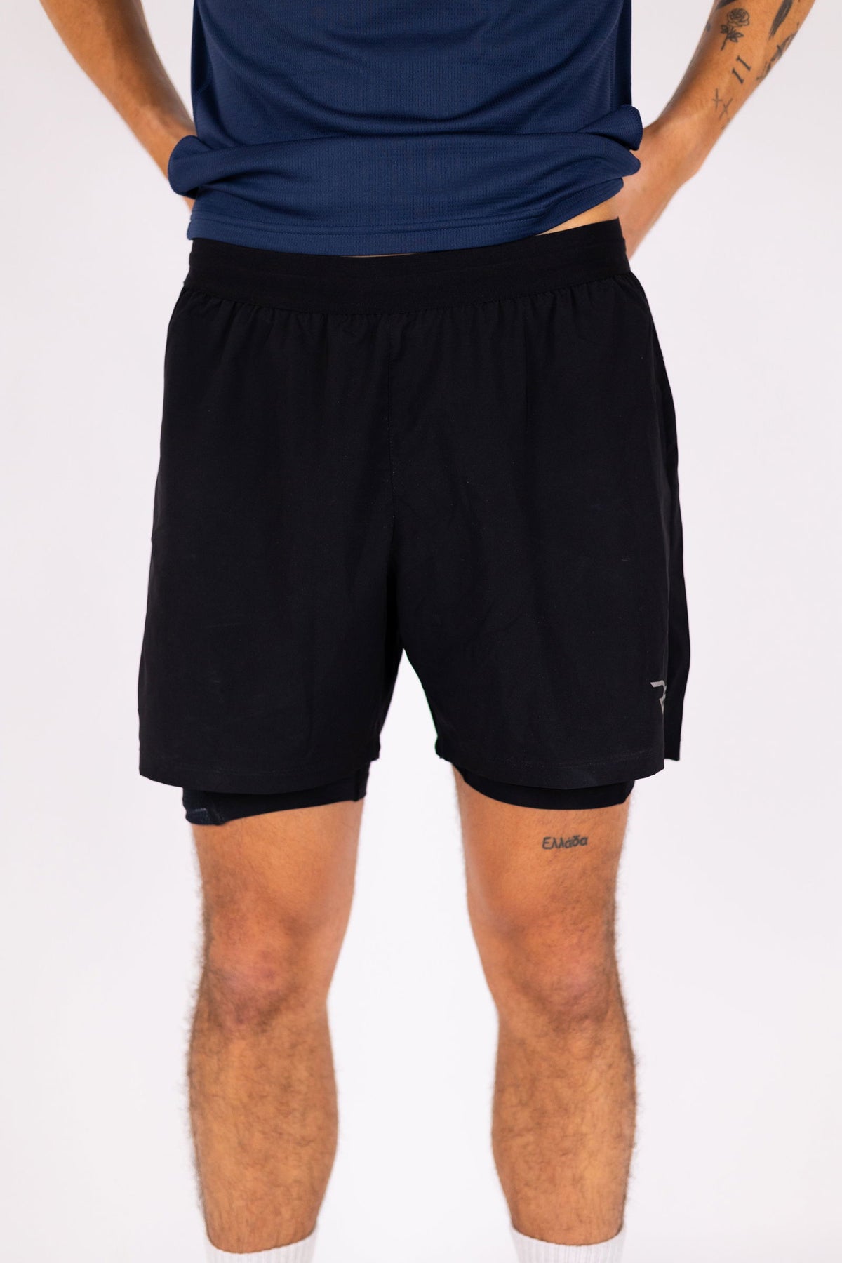 InfinixPace 2-in-1 Shorts (Black) - RYBELFIT Sportswear