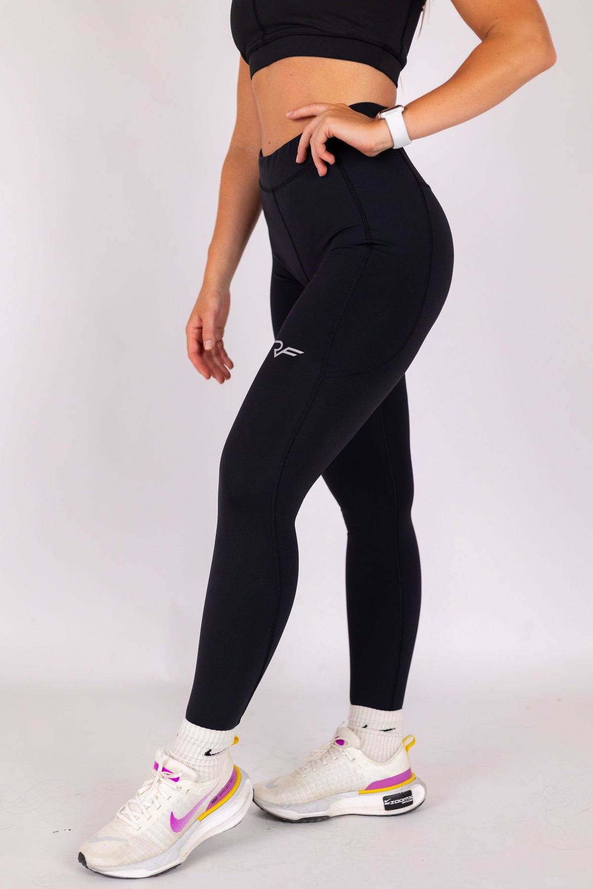 Performance Tights Women (Black) - RYBELFIT Sportswear